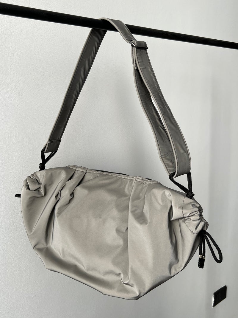 Zuri Medium String Bag - Grey - Image 3